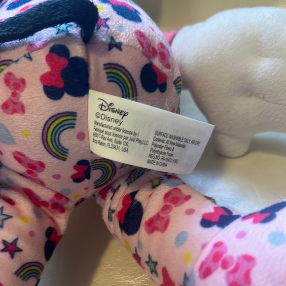 Disney Minnie Mouse Stuffed Animal Pink and Black Plush - Picture 6 of 8